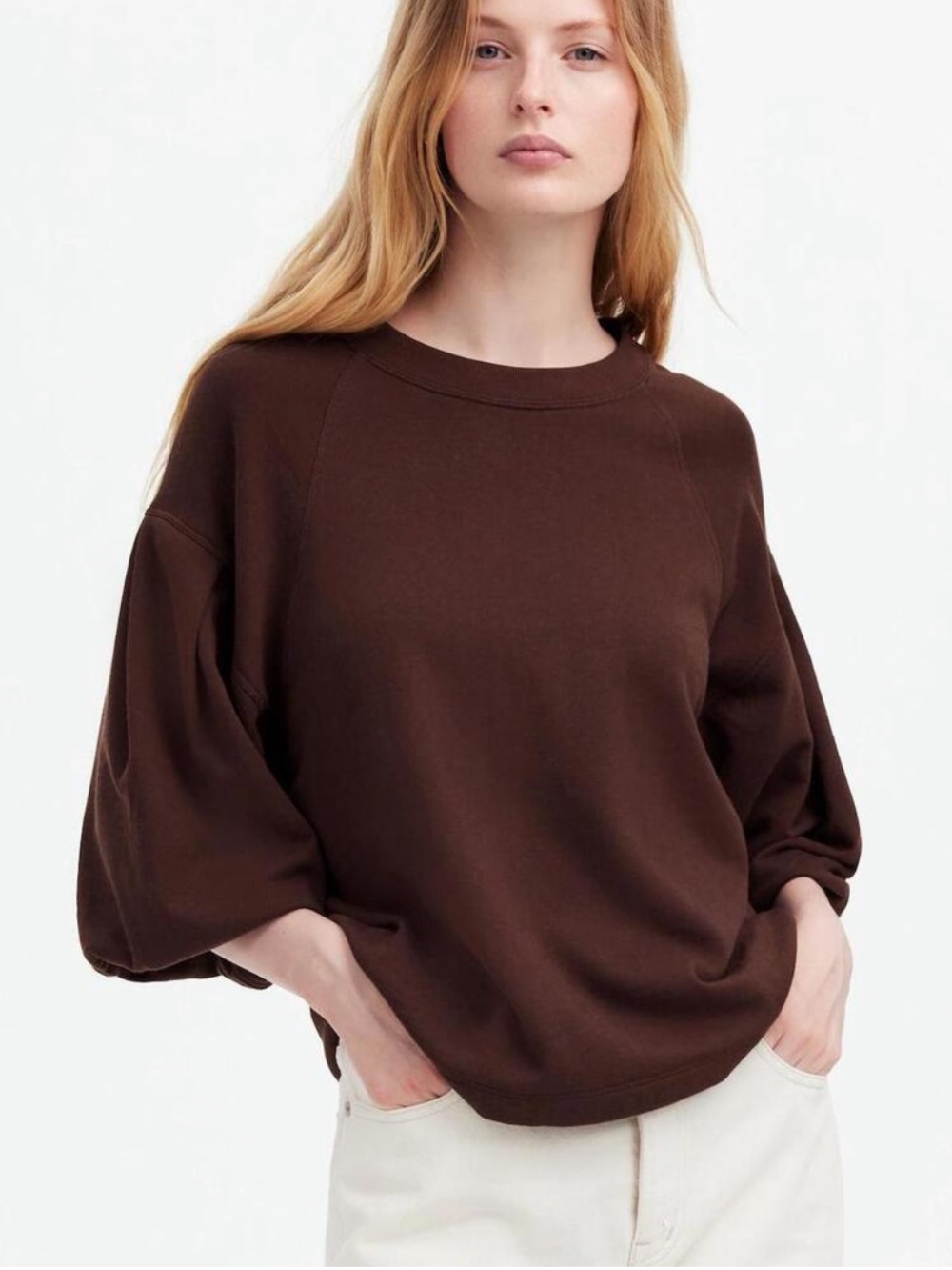 Madewell Puff Sleeve Sweatshirt T-Shirt
